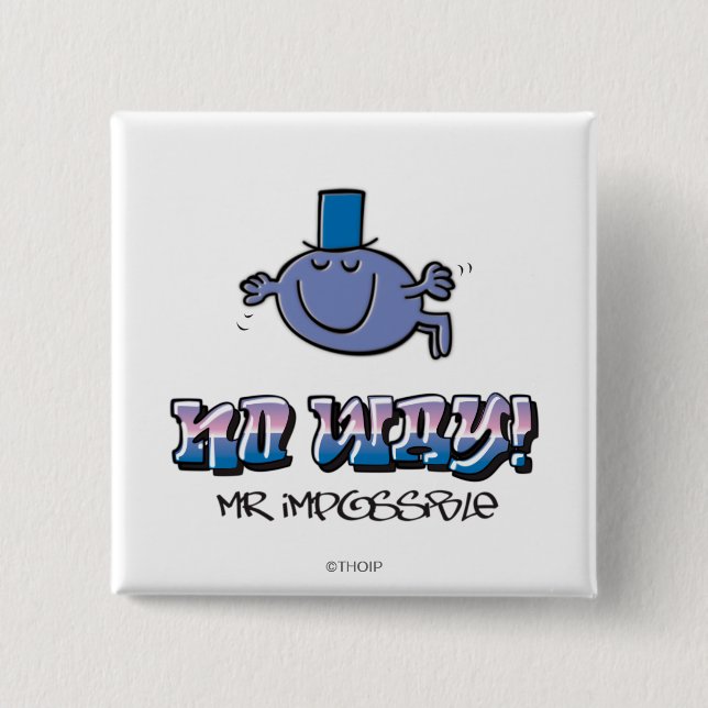 Bóton Quadrado 5.08cm Não! (Frente)