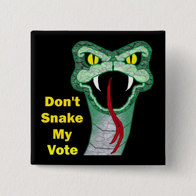 Bóton Quadrado 5.08cm Não Cobra meu voto (Frente)