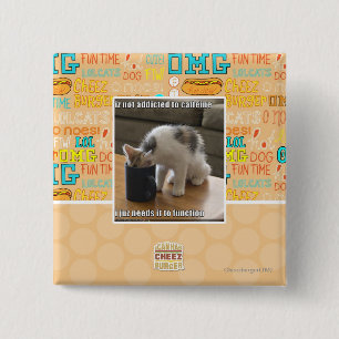 Bóton Quadrado 5.08cm Não é viciado à cafeína