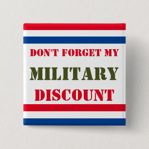 BÓTON QUADRADO 5.08CM NÃO ESQUEÇA O MEU DESCONTO MILITAR