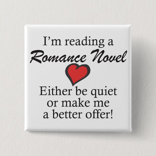 Bóton Quadrado 5.08cm "Não me perturbe, mim estão lendo" o botão (Frente)