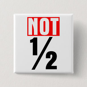 Bóton Quadrado 5.08cm Não Metade