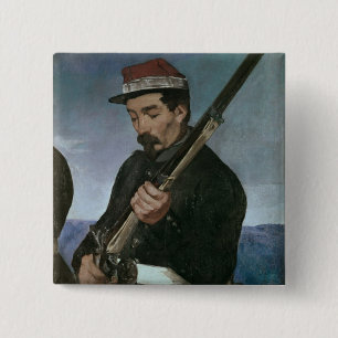 Bóton Quadrado 5.08cm Não oficial de Commissoned que guardara seu rifle