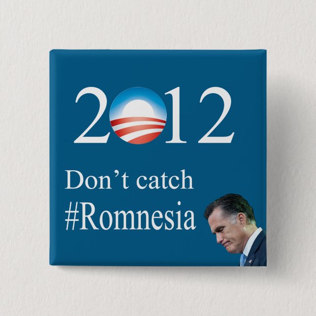Bóton Quadrado 5.08cm Não trave o #Romnesia (Frente)