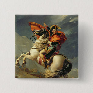 Bóton Quadrado 5.08cm Napoleon que cruza os cumes o 20 de maio de 1800