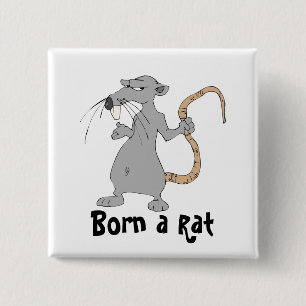 Bóton Quadrado 5.08cm Nascer a Rat