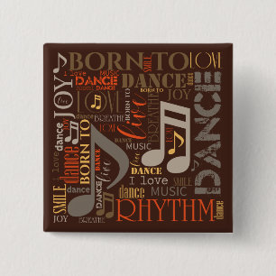 Bóton Quadrado 5.08cm Nascer para Dance Brown ID277