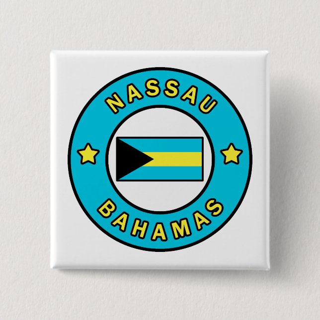 Bóton Quadrado 5.08cm Nassau Bahamas (Frente)