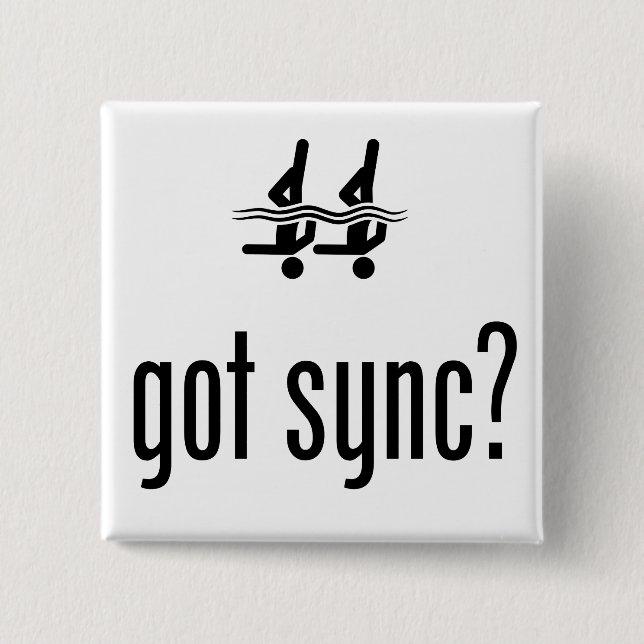 Bóton Quadrado 5.08cm Natação sincronizada (Frente)