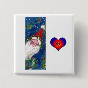 BÓTON QUADRADO 5.08CM NATAL I CARTA / PAPAIS NOEIS MONOGRAMA DE FITA VER