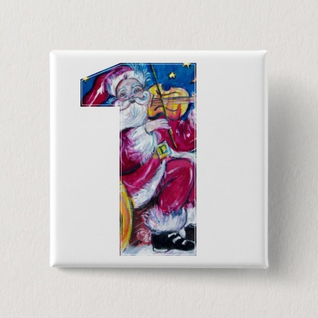 BÓTON QUADRADO 5.08CM NATAL NÚMERO 1 / PAPAIS NOEIS INSPIRADOS (Frente)