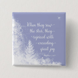 Bóton Quadrado 5.08cm Natal - Quando Viram a Estrela