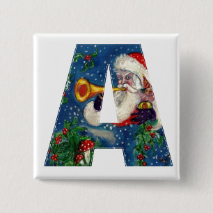 BÓTON QUADRADO 5.08CM NATAL UMA CARTA/MONOGRAMA DE GOLPE DE PAPAIS NOEIS