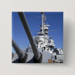 Bóton Quadrado 5.08cm Navio de guerra de USS Alabama no memorial da