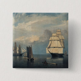 Bóton Quadrado 5.08cm Navios-fábrica Salem Harbour