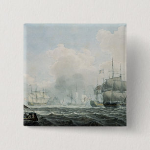 Bóton Quadrado 5.08cm Navios ingleses da guerra