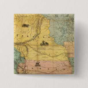 Bóton Quadrado 5.08cm Nebraska e Kansas 2