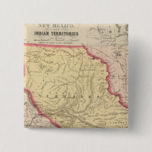 Bóton Quadrado 5.08cm Nebraska, Kansas, Novo México