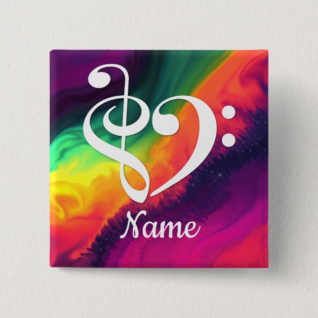 Bóton Quadrado 5.08cm Nebulosa Cardíaca Limpa-Limpa-Cama Torrível Person (Frente)