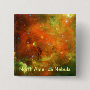 Bóton Quadrado 5.08cm Nebulosa da América do Norte