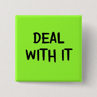 Bóton Quadrado 5.08cm Negócio com ele botão