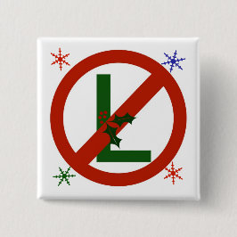 Bóton Quadrado 5.08cm Nenhum - L botão quadrado do Natal de Noel