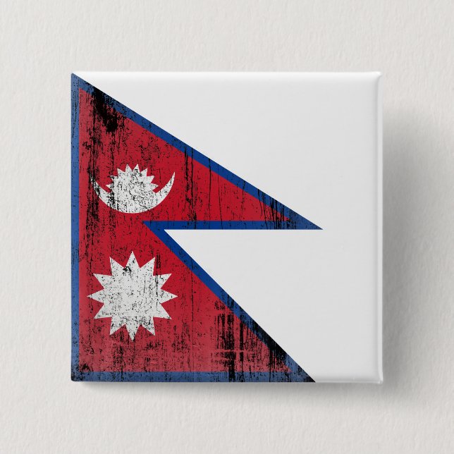 Bóton Quadrado 5.08cm Nepal (Frente)
