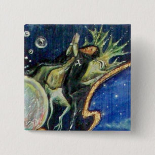 Bóton Quadrado 5.08cm NEUROMANCER, rei Detalhe de Nagician