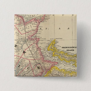 Bóton Quadrado 5.08cm New Brunswick, Nova Escócia