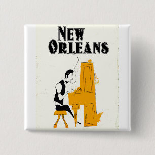 Bóton Quadrado 5.08cm New Orleans Honky Tonk