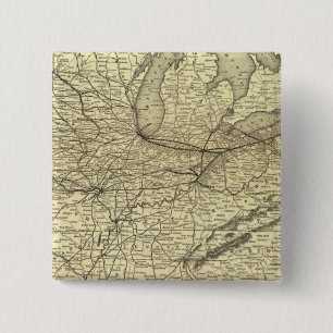Bóton Quadrado 5.08cm New York, Pennsylvania e Ohio Railroad