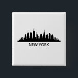 Bóton Quadrado 5.08cm New York Skyline<br><div class="desc">New York Skyline</div>