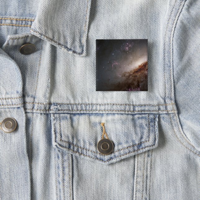 Bóton Quadrado 5.08cm Ngc 4258 Em Formação Estelar Intensa. (In Situ)