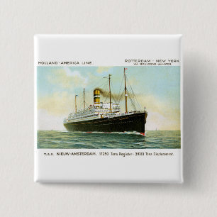 Bóton Quadrado 5.08cm Nieuw Amsterdam de 1906