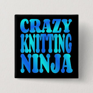 Bóton Quadrado 5.08cm Ninja Crazy Knitting