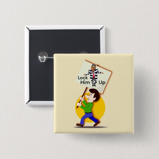 Bóton Quadrado 5.08cm No Kings Button (Frente & Verso)