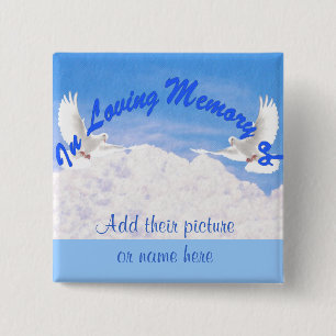Bóton Quadrado 5.08cm No Loving Memory of.._Button