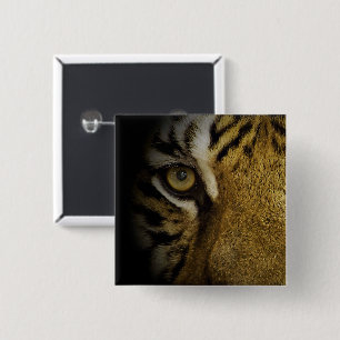 Bóton Quadrado 5.08cm No Olho de um Tigre