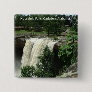 Bóton Quadrado 5.08cm Noccalula Falls, Gadsden, Alabama