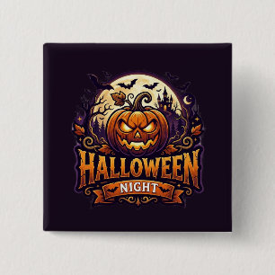 Bóton Quadrado 5.08cm Noite de Halloween