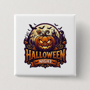 Bóton Quadrado 5.08cm Noite de Halloween