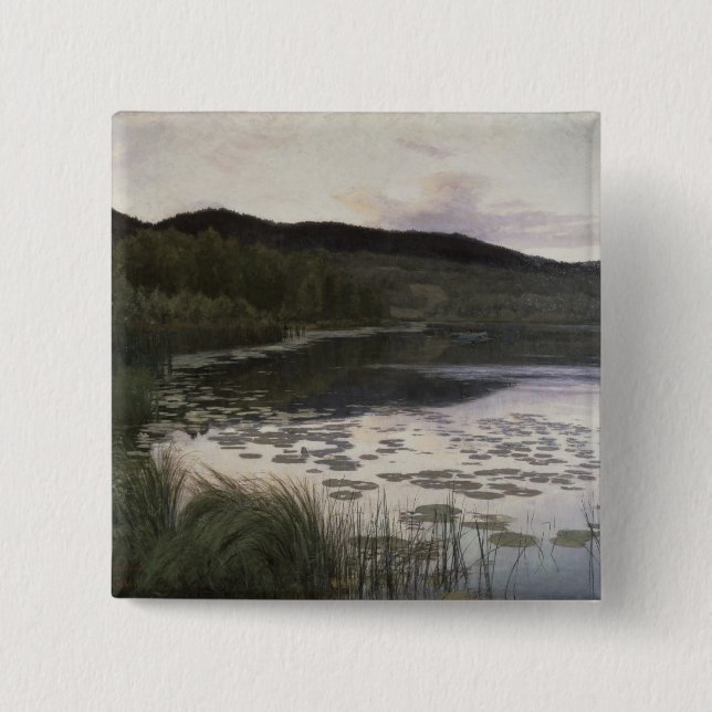 Bóton Quadrado 5.08cm Noite de verão, 1886 (Frente)