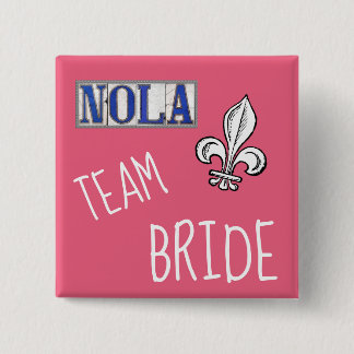 Bóton Quadrado 5.08cm Noiva da equipe de NOLA