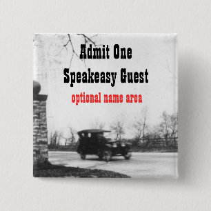 Bóton Quadrado 5.08cm Nome de etiqueta do partido dos anos 20 rujir