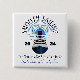 Bóton Quadrado 5.08cm Nome e Ano das Férias de Cruzamento de Correspondê