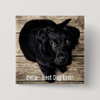 Nome preto personalizado da foto do cão do