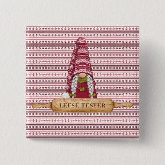 Bóton Quadrado 5.08cm Nórdico Gnomo | Esquerda