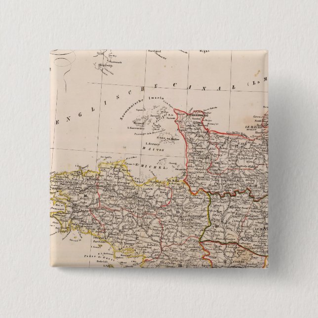Bóton Quadrado 5.08cm Noroeste da França (Frente)
