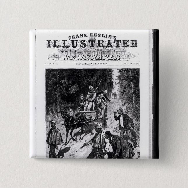 Bóton Quadrado 5.08cm North Carolina, a campanha politica (Frente)