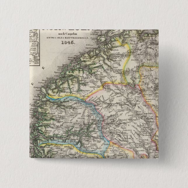 Bóton Quadrado 5.08cm Noruega (Frente)